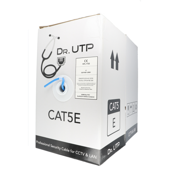 Dr. UTP - 305M - CAT5E - CCA - BLAUW