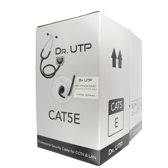 Dr. UTP - 305M - CAT5E - CCA - ZWART